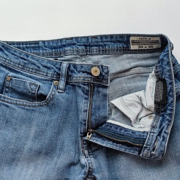 Buffalo David Bitton jeans Jack-X men's size 30 denim blue slim straight stretch - Picture 8 of 13